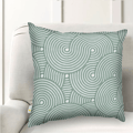 Green Swarm Pattern Embroidered Cushion Cover