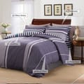 100% Crib Cotton Comforter Set 6-Piece King Purplish Grey