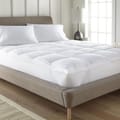 230 TC 100% Down Proof Cotton Anchor Band Style Mattress Topper King White