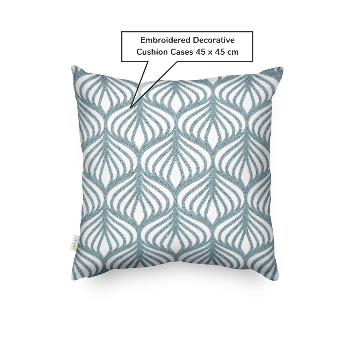 Grey Flexi Pattern Embroidered Cushion Cover