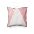 Pink Geometric Embroidered Cushion Cover