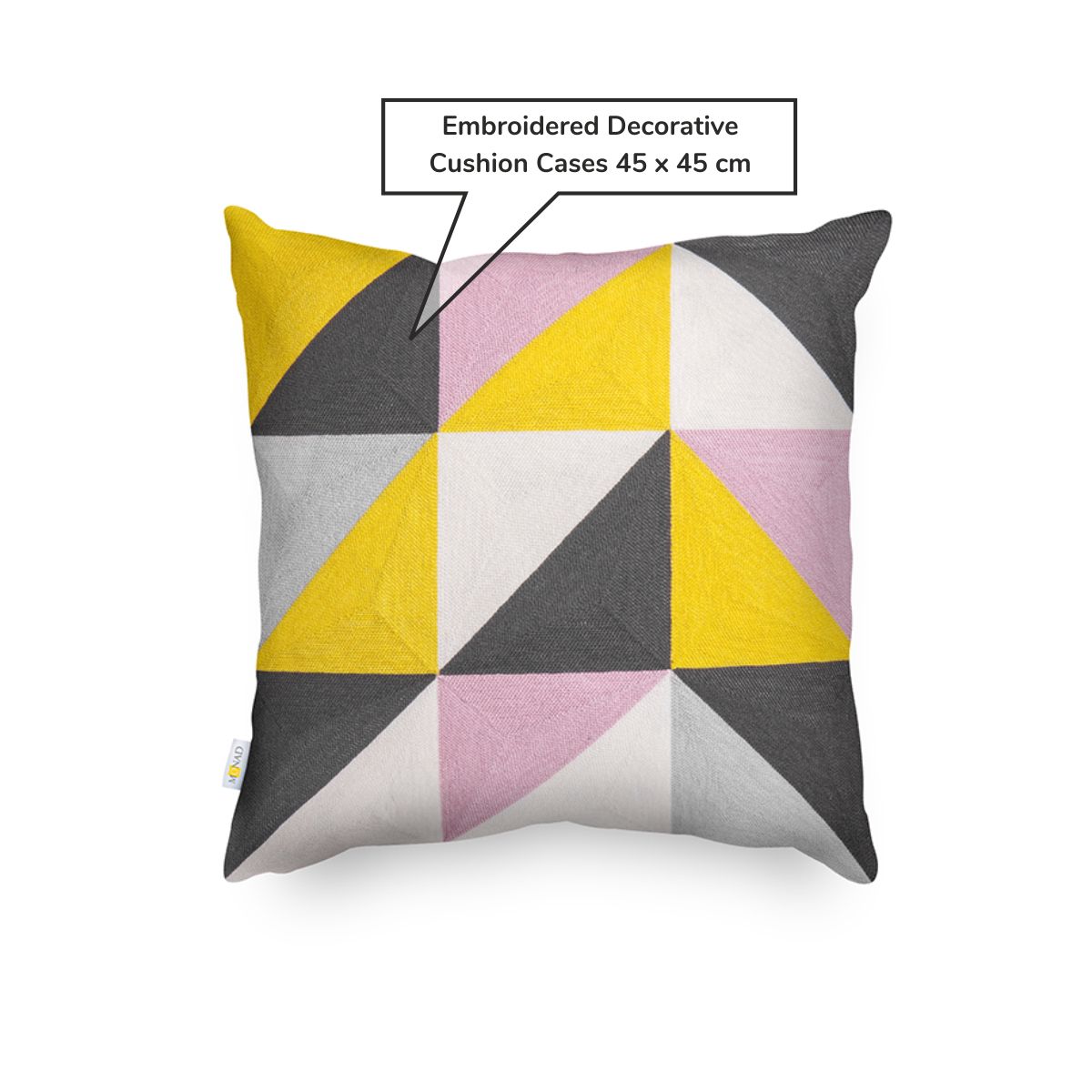 Modern Abstract Art Embroidered Cushion Cover