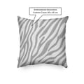 Grey Safari Zebra Embroidered Cushion Cover