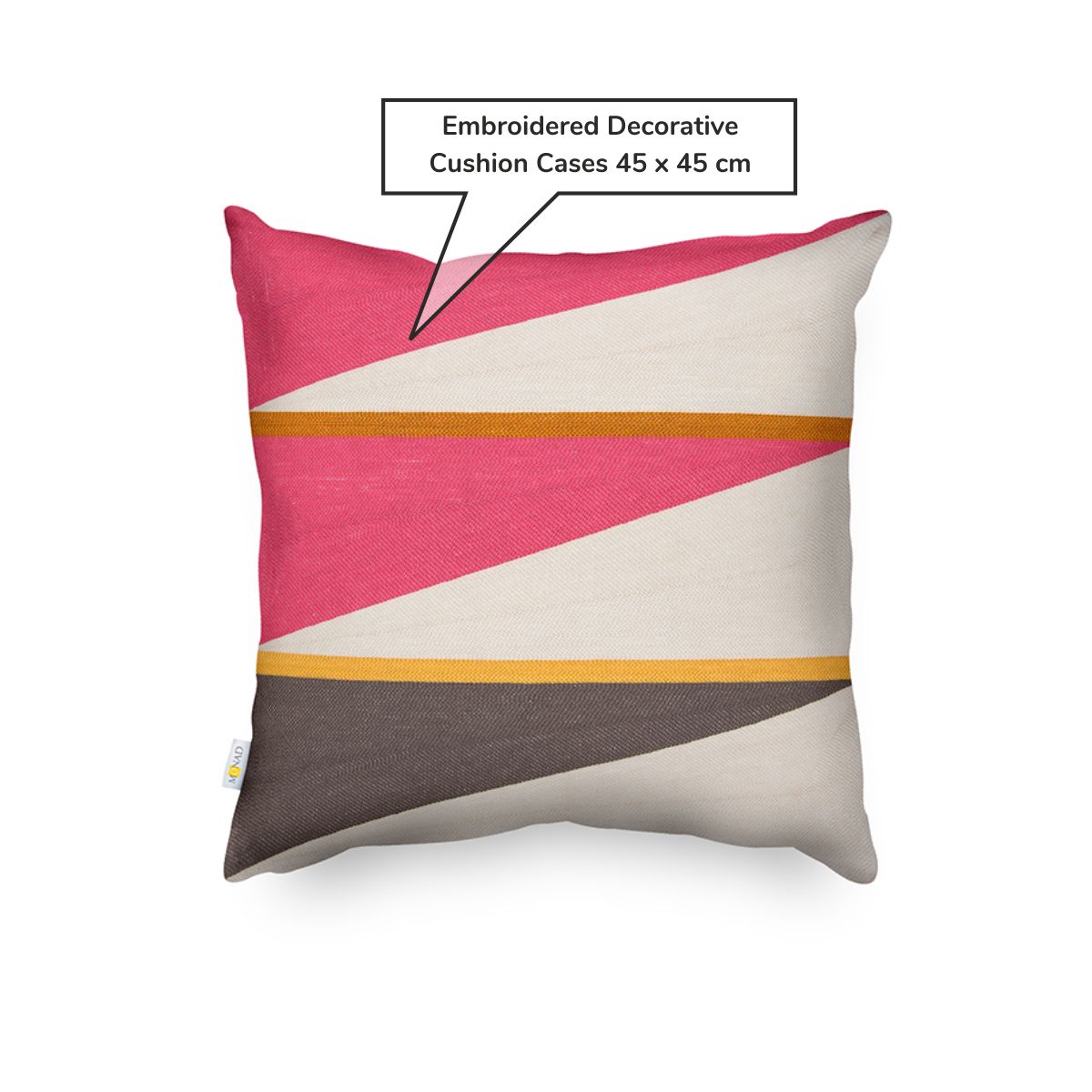 Modern Abstract Embroidered Cushion Cover