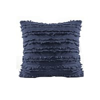 Blue Tassel Stripe Cushion Cover