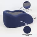 Travel Pillow With Ear Plugs And Eye Mask Memory Foam Blue/Gray 28x25x13cm