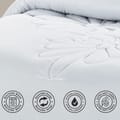 Elastic Lace Embroidered Comforter Set 6-Piece King Baby Blue