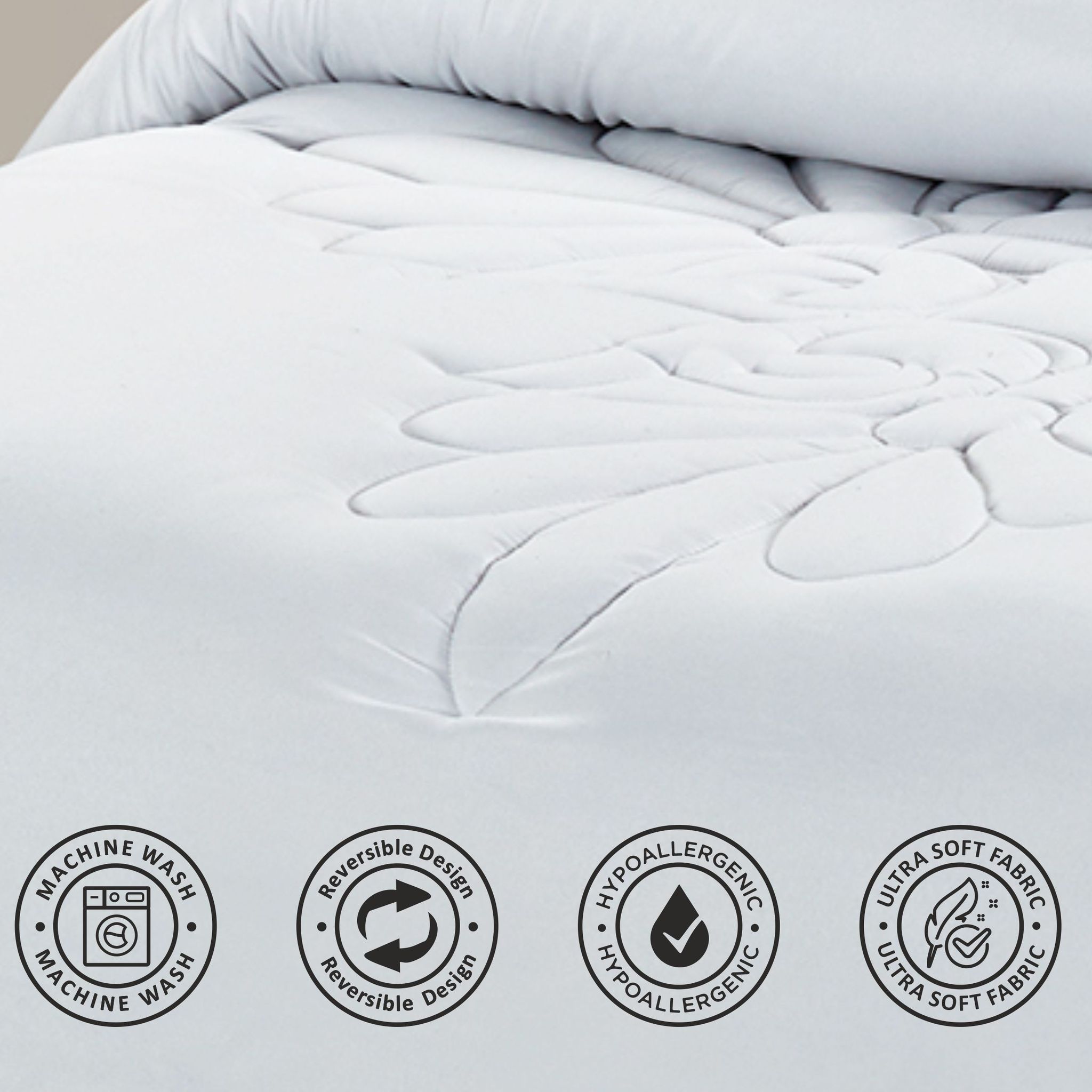 Elastic Lace Embroidered Comforter Set 6-Piece King Baby Blue