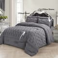 Bubble Embroidered Comforter Set 4-Piece Single Gray