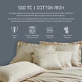 500 Thread Count Cotton Rich Striped Comforter Set 8-Piece King Ivory