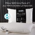 Single Hotel Cotton Pillow ,100% Cotton shell ,Double Edge Stitched , Premium Gel Fiber 1.6 Kg Filling , 50x75, Medium Loft