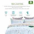 6-Piece King Size Cotton Comforter Set Reversible Pattern, Acqua Blue