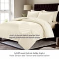 6-Piece Hotel Style Duvet Cover Set Without Filler, Double Size King ,Cream