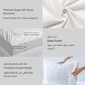 6-Piece Hotel Style Duvet Cover Set Without Filler, Double Size King ,Cream