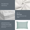 3-Piece Hotel Style Duvet Cover Cotton Rich, 500 Thread Count Hotel Satin Striped, King Size, Sage