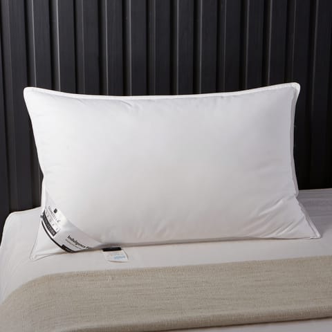 Hotel Style Bed Pillows 2-Pcs(2200Gm Each) Soft Breathable Cotton Cover Top With Luxury Down Alternative Filling Pillow,White