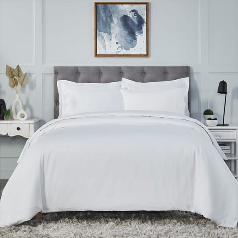 Duvet Set 4-Pcs Double Size Ruffled Super Soft Solid Comforter Cover Without Filler, Withe hidden Zipper Closure and Corner Ties,Beige