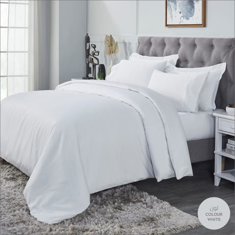 Duvet Set 4-Pcs Double Size Ruffled Super Soft Solid Comforter Cover Without Filler, Withe hidden Zipper Closure and Corner Ties,Beige