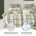 Comforter Set 4-Pcs Single Size All Season Microfiber Reversible Printed Bedding Set With Fitted Sheet And Pillow Sham, White Rock