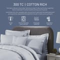 Comforter Set 7-Pieces Double Size Hotel Style All Season Cotton Rich Stripe Pattern Bedding Set With Removable Cover And Down Alternative Filling, Grey