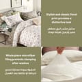 Comforter Set 6-Pcs Double Size All Season Reversible Microfiber Printed Comforter Bedding Set With Super Soft Down Alternative Filling, Dawn Pink