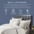 Hotel Style 7-Pcs King Size Bedding Set 300TC Cotton Rich Stripe Bedding Duvet Set With Bed Quilt Cover/Duvet Cover & Corner Ties,Beige