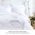 6-Piece Damask Stripes Hotel Style Comforter Microfiber ,Quilted ,King 260 x 240 Cms ,White