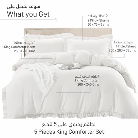 Printed Comforter Set 4-Pcs Single Size All Season Decorated Reversible Single Bed Comforter Set With Super-Soft Down Alterntaive Filing,Green White