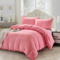 5-Piece King Size  Comforter Set  with Pompom Lace and Removable Filler, Coral Pink.