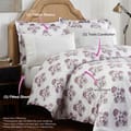 Damask Print Cotton Comforter Set 5-Piece Twin White