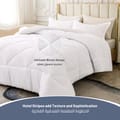 Lightweight Comforter Set 4-Pcs Single Size Solid Bedding Comforter Sets With Plain Diamond Quilting And Down Alternative Filling, White