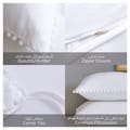 Duvet Set 3-Pcs Single Size Ruffled  Super Soft Solid Comforter Cover Without Filler, Withe hidden Zipper Closure and Corner Ties, Ivory