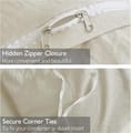 Duvet Set 3-Pcs Single Size Pom Pom Super Soft Solid Comforter Cover Without Filler, Withe hidden Zipper Closure and Corner Ties, Beige