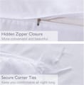 Duvet Set 3-Pcs Single Size Pom Pom Super Soft Solid Comforter Cover Without Filler, Withe hidden Zipper Closure and Corner Ties, White
