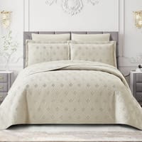 3-Piece Single Size Quilted Compressed Comforter Set in Microfiber Linen.