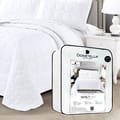 6-Piece Quilted Compressed Comforter Set  For All Season Microfiber White King
