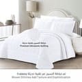 6-Piece Quilted Compressed Comforter Set  For All Season Microfiber White King