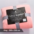 Fleece Blanket King Size,300GSM Soft and Cozy Lightweight Velvet Blanket Ideal For Couch, Bed, Travel, Camping ,Light Peach