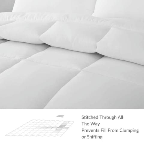 Hotel Style Duvet Insert Single Size All Season Microfiber Box Quilting Comforter With Corner Ties And Super Soft Down Alternative Filling