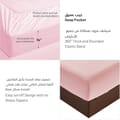 360° Elasticated  Fitted Sheet Set 1 Piece King Pink