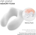 Travel Pillow With Ear Plugs And Eye Mask Memory Foam Gray/Black 28x25x13cm