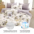 Printed Comforter Set 6-Pcs King Size All Season Decorated Reversible Double Bed Comforter Set With Super-Soft Down Alterntaive Filing,Dawn Pink