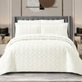 Quilt Set 6-Pcs King Size Reversible Bedspread Coverlet Set, Compressed Comforter Soft Bedding Cover With Matching Fitted Sheet Pillow Shams Pillow Cases,Cream