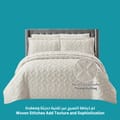 Quilt Set 6-Pcs King Size Reversible Bedspread Coverlet Set, Compressed Comforter Soft Bedding Cover With Matching Fitted Sheet Pillow Shams Pillow Cases,Natural Linen