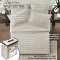 Quilt Set 6-Pcs King Size Reversible Bedspread Coverlet Set, Compressed Comforter Soft Bedding Cover With Matching Fitted Sheet Pillow Shams Pillow Cases,Natural Linen