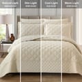 Quilt Set 3-Pcs Single Size  Bedspread Coverlet Set, Compressed Comforter Soft Bedding Cover With Matching Fitted Sheet Pillow Shams Pillow Cases,Linen