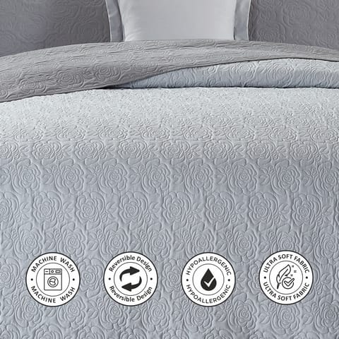Bedspread, Coverlet Set 6-Pcs King Size Compressed Comforter, Bedding Blanket With Pillow Sheet Pillow Sham And Pillow Case, Linen