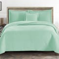 3-Piece Compressed Comforter Set Lightweight Bedspread For All Season - Microfiber Spa Mint -Single Size 170 x 230 Cms