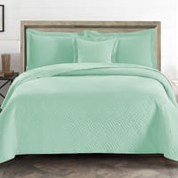 3-Piece Compressed Comforter Set Lightweight Bedspread For All Season - Microfiber Spa Mint -Single Size 170 x 230 Cms