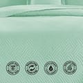 3-Piece Compressed Comforter Set Lightweight Bedspread For All Season - Microfiber Spa Mint -Single Size 170 x 230 Cms